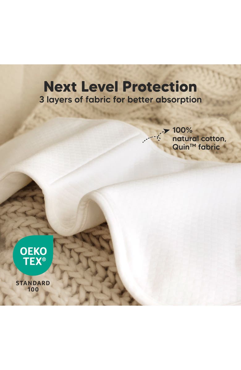 KeaBabies 5-Pack Quin Burp Cloths, Alternate, color, Soft White