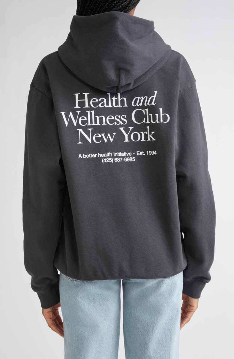 Sporty & Rich HWCNY Oversize Cotton Fleece Graphic Hoodie, Alternate, color,