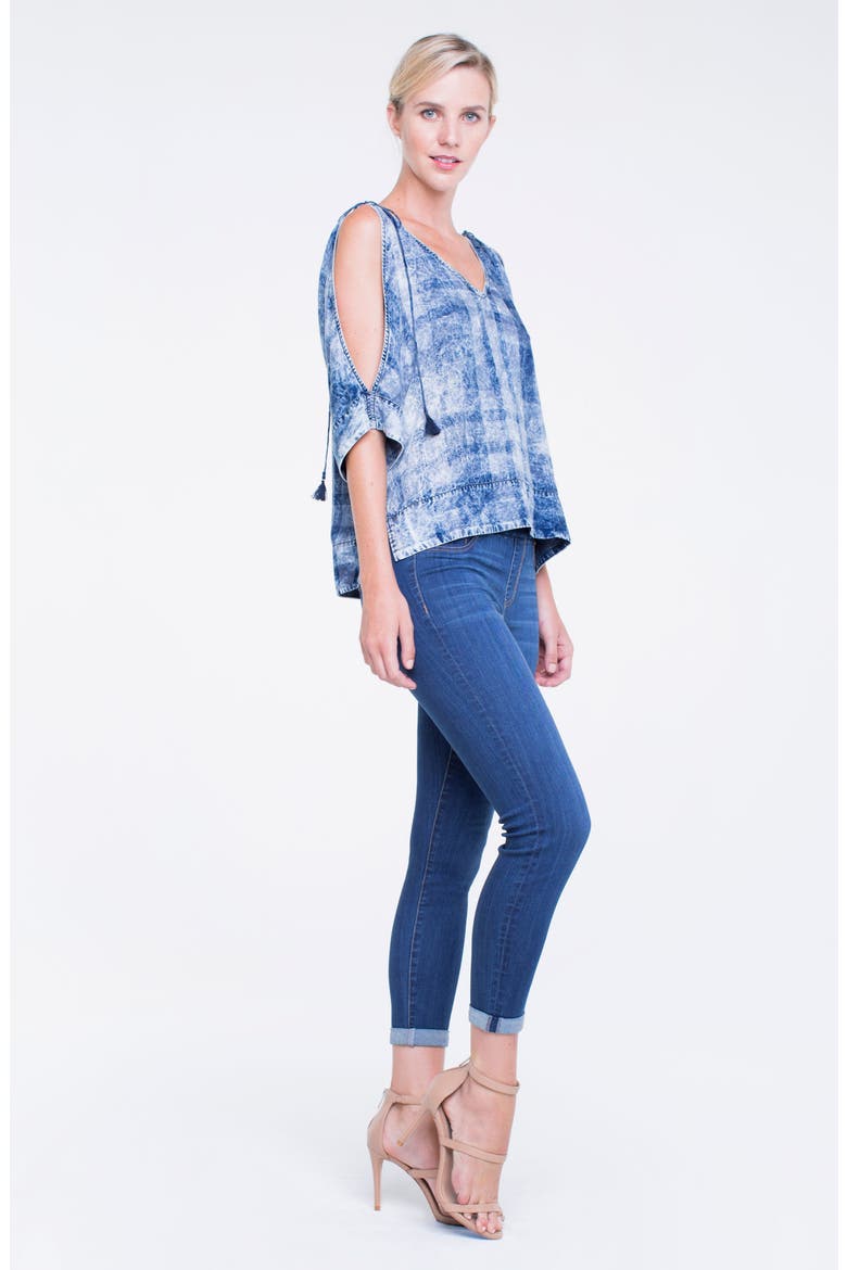Chloe Pull-On Rolled Cuff Crop Jeans, Alternate, color, ELYSIAN DARK