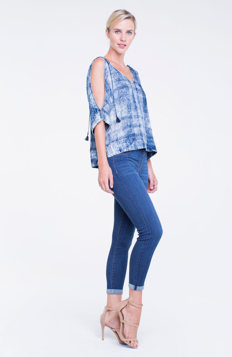 Liverpool Chloe Pull-On Rolled Cuff Crop Jeans, Alternate, color, 