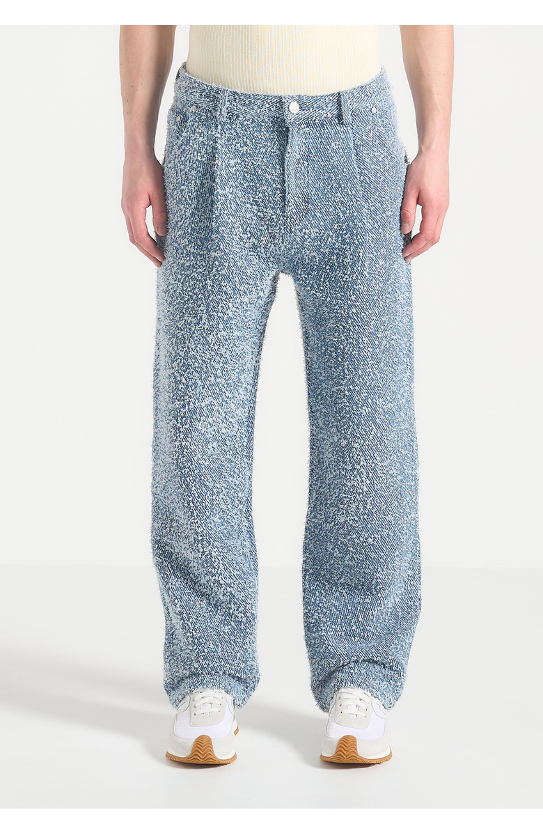 Manière De Voir Arnault Boucle Pleated Jeans, Alternate, color, Blue