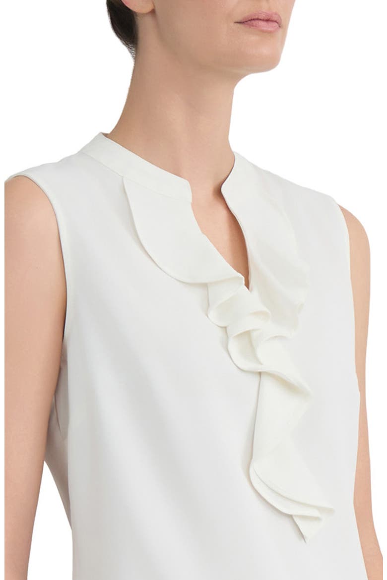 Ruffled Front Sleeveless Top, Alternate, color, VANILLA ICE