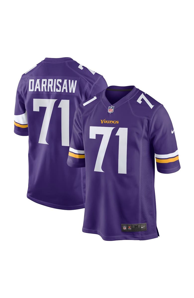 Nike Men's Nike Christian Darrisaw Purple Minnesota Vikings 2021 NFL Draft First Round Pick Game Jersey, Main, color, 