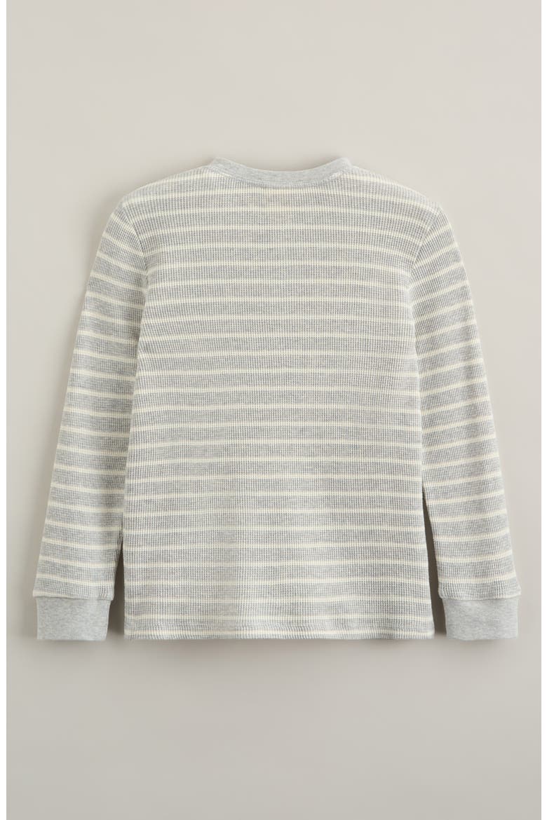 Kids' Waffle Stitch Top, Alternate, color, GREY HEATHER JORDAN STRIPE