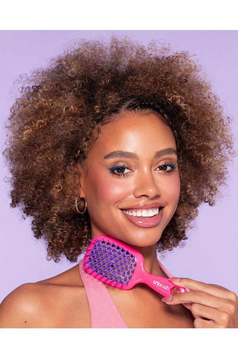 Mini  Detangling Brush, Alternate, color, Pink Burst