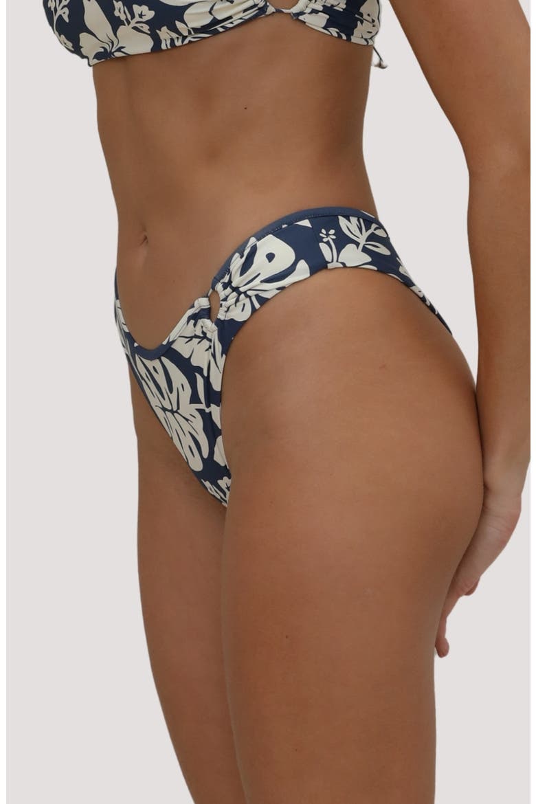 Ona Cinched Ring Bikini Bottoms, Alternate, color, HIBISCO
