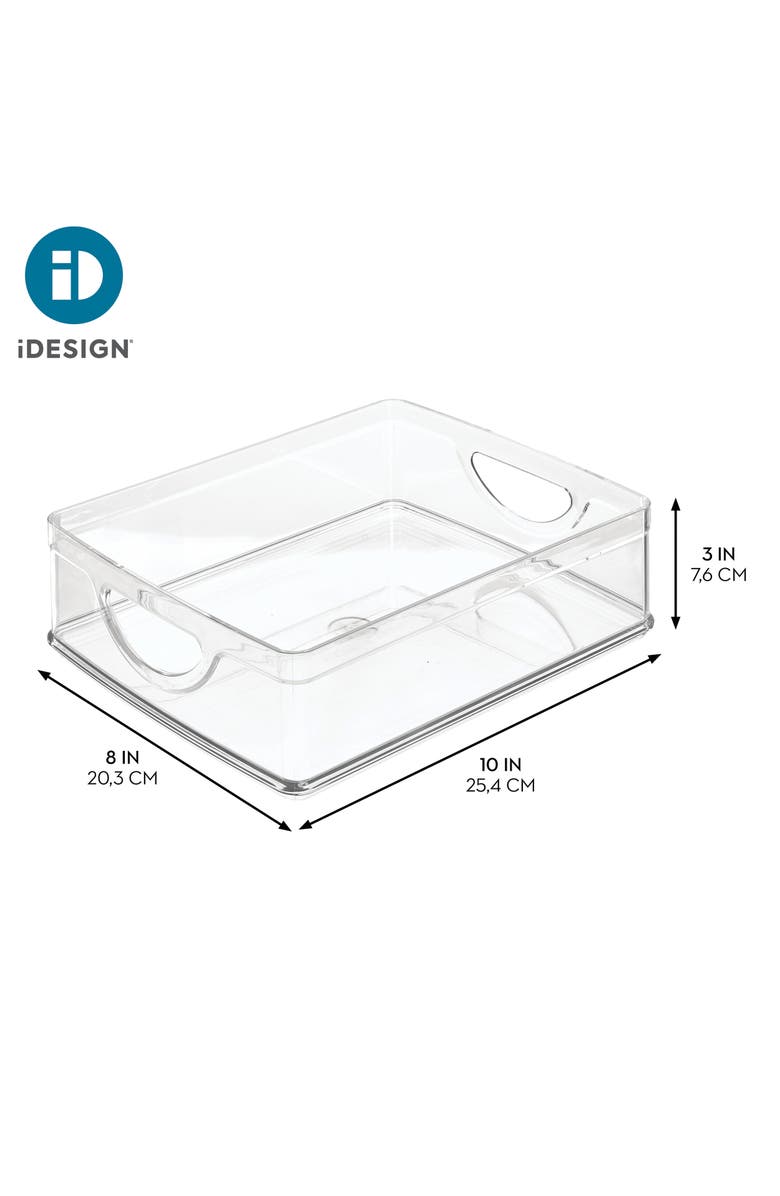 iDesign Stackable Pantry Bin with Handles - Set of 2 - Clear - Made in USA, Alternate, color, Clear