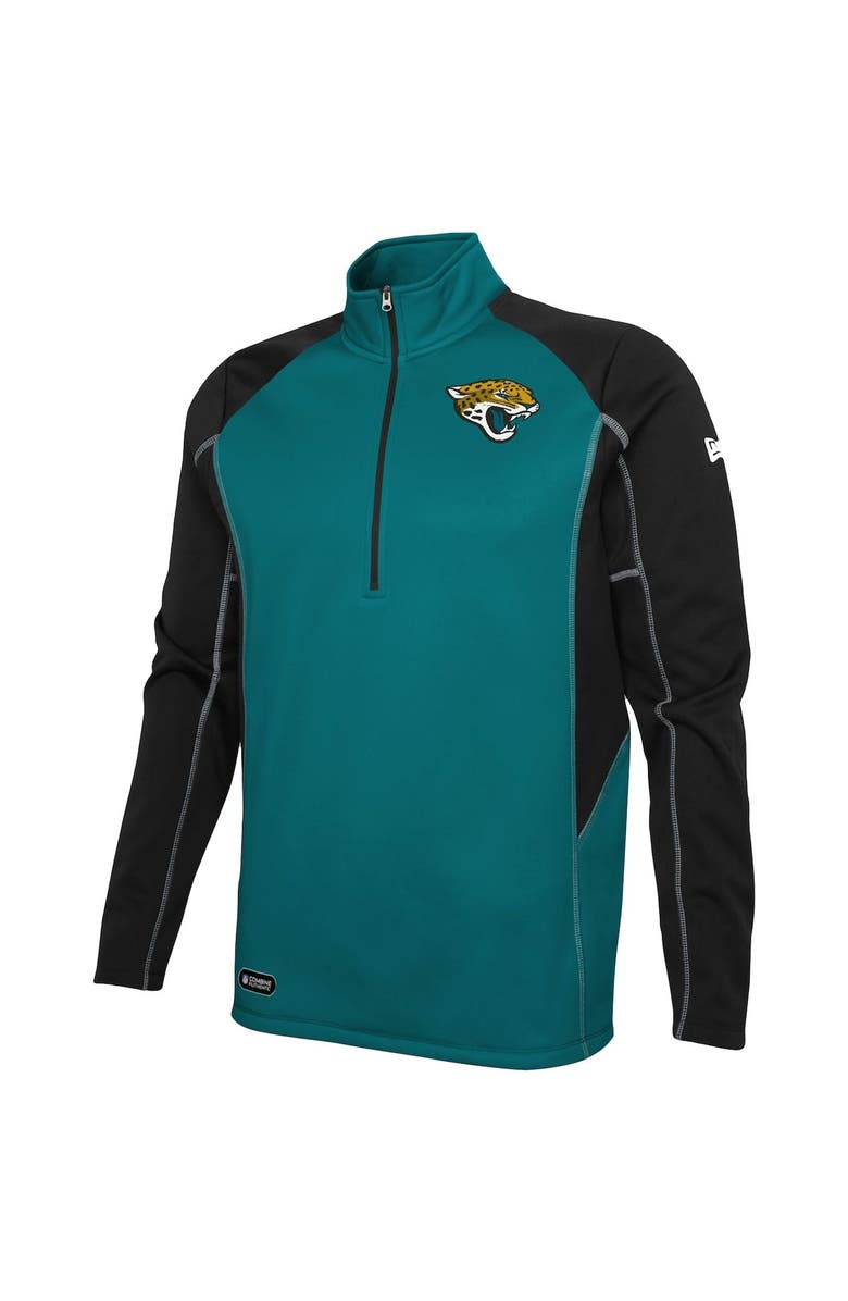 New Era Men's New Era Teal Jacksonville Jaguars Combine Authentic Two-a-Days Half-Zip Jacket, Alternate, color, 