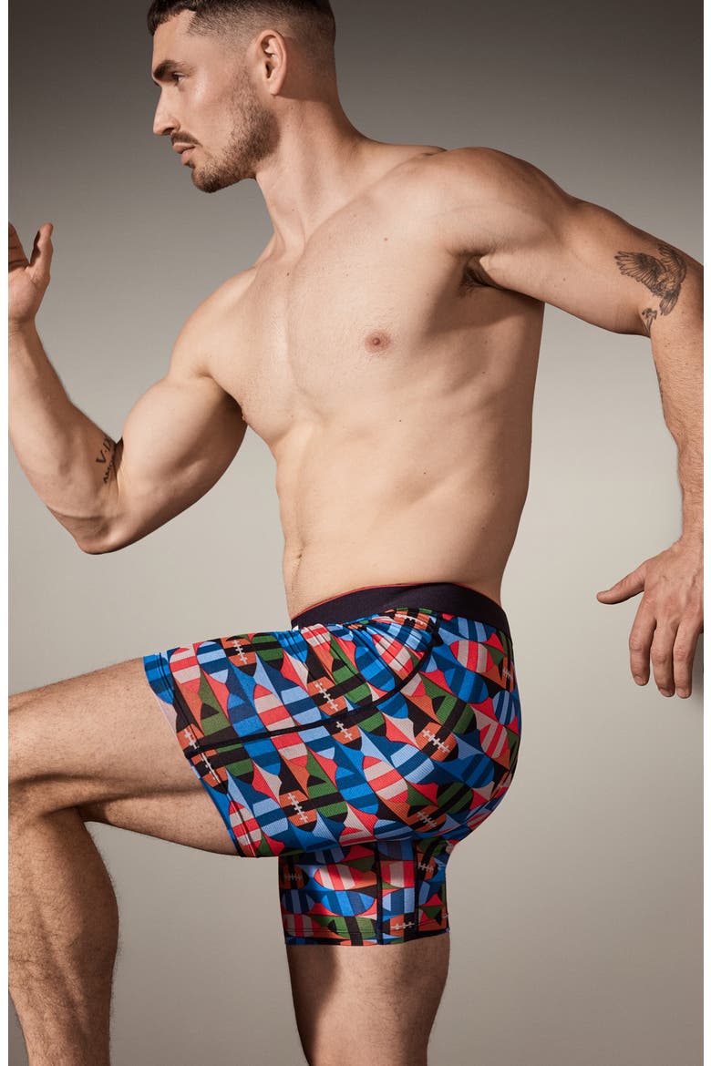 Multi-Sport Mesh Performance Boxer Briefs, Alternate, color, GRIDIRON CHECK-MULTI