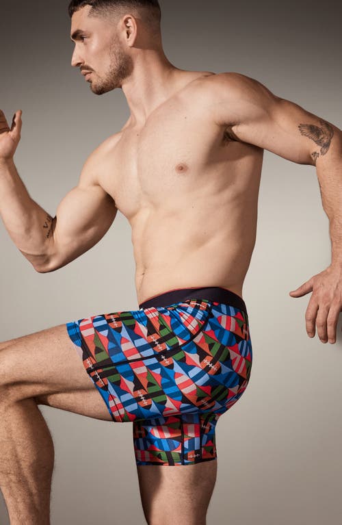 Saxx Multisport Performance Mesh Boxer Briefs In Blue