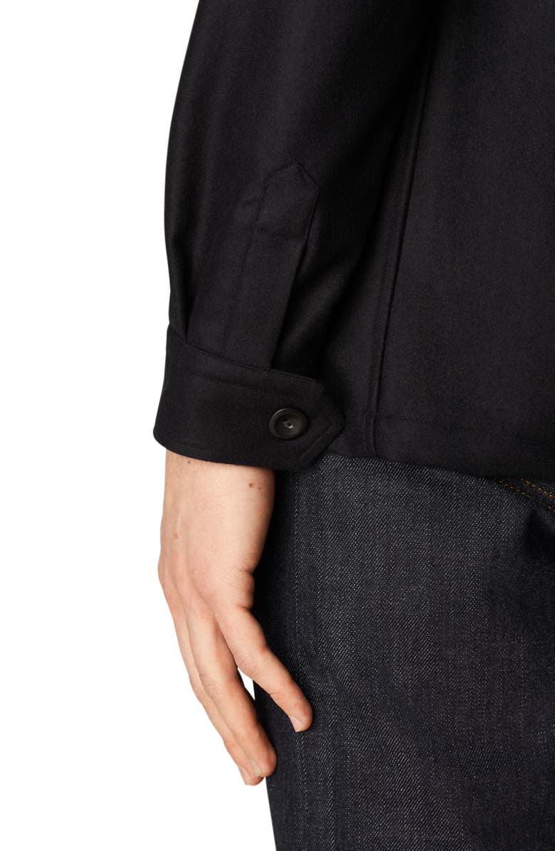 Eton Wool & Cashmere Twill Overshirt, Alternate, color, 