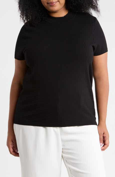 Short Sleeve Ribbed Sweater
