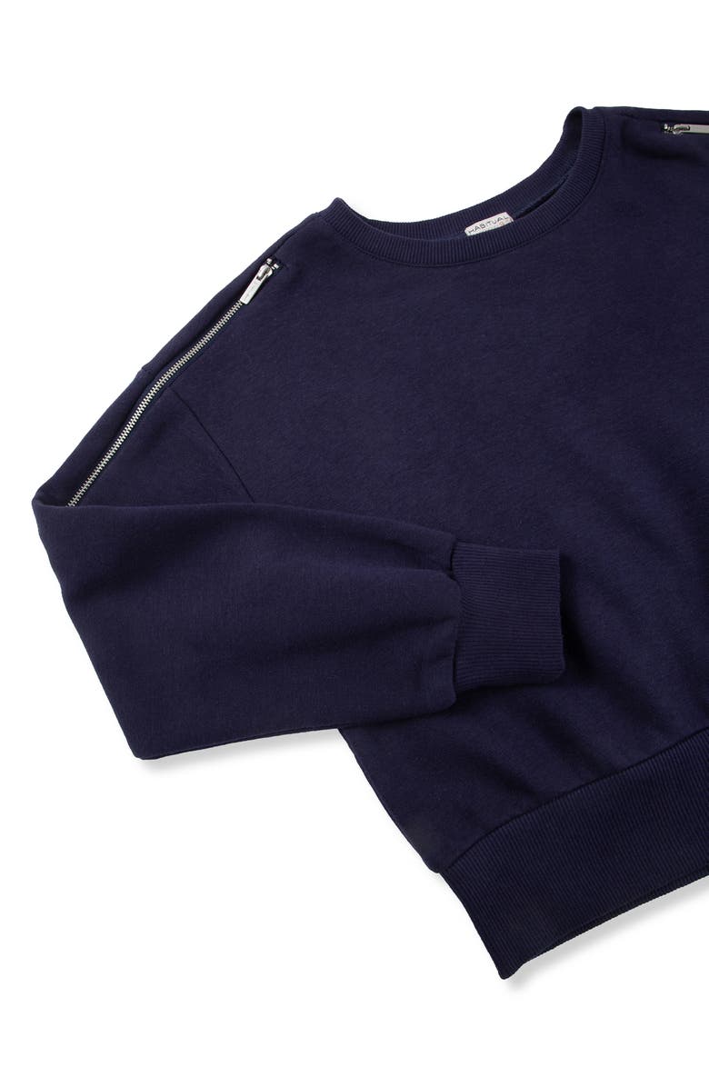 Habitual Kids Kids' French Terry Sweatshirt & Wide Leg Pants Set, Alternate, color,