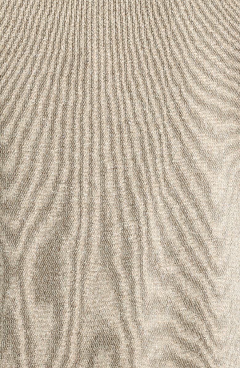 Peter Millar Crown Crafted Beau Merino Wool & Linen Cardigan, Alternate, color, Truffle