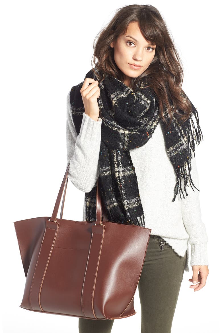 Textured Knit Turtleneck, Alternate, color, CHARCOAL