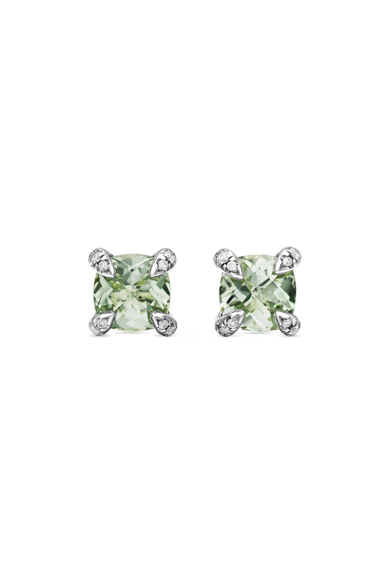 Chatelaine® Stud Earrings, 6mm, Main, color, PRASIOLITE