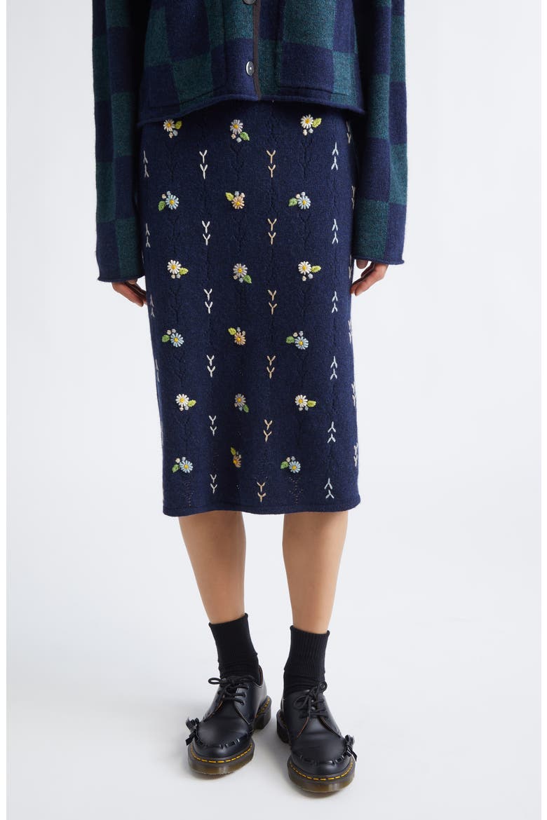 Daisy Lambswool Sweater Skirt, Main, color, NAVY