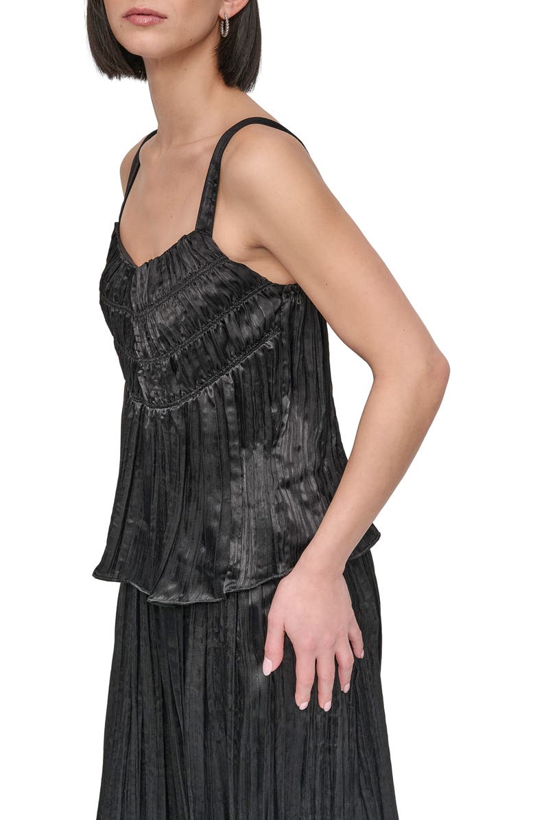 DKNY Crushed Pleats Sleeveless Top, Alternate, color, 