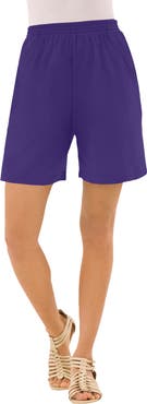 Roaman's Plus Size Soft Knit Pull-On Short