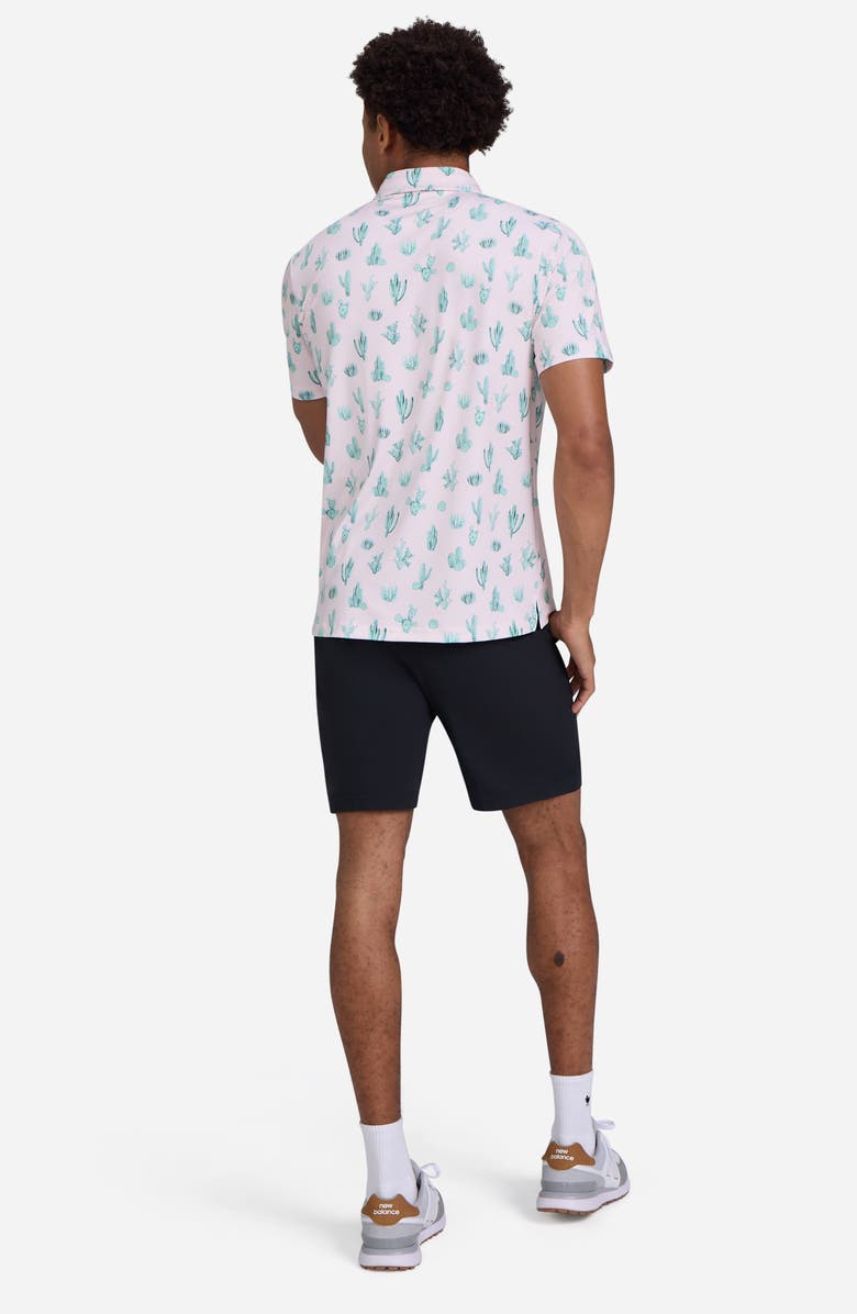 Bad Birdie Thorn in your Side Cactus Print Performance Golf Polo, Alternate, color, Thorn In Your Side