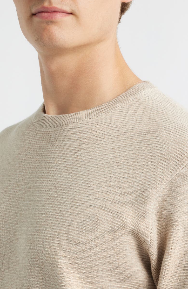 Peter Millar Coolspun Texture Sweater, Alternate, color, Truffle