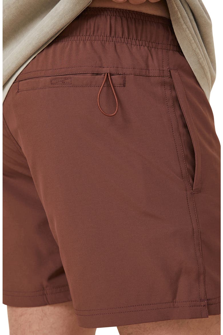 Stretch Swim Trunks, Alternate, color, CHOCOLATE