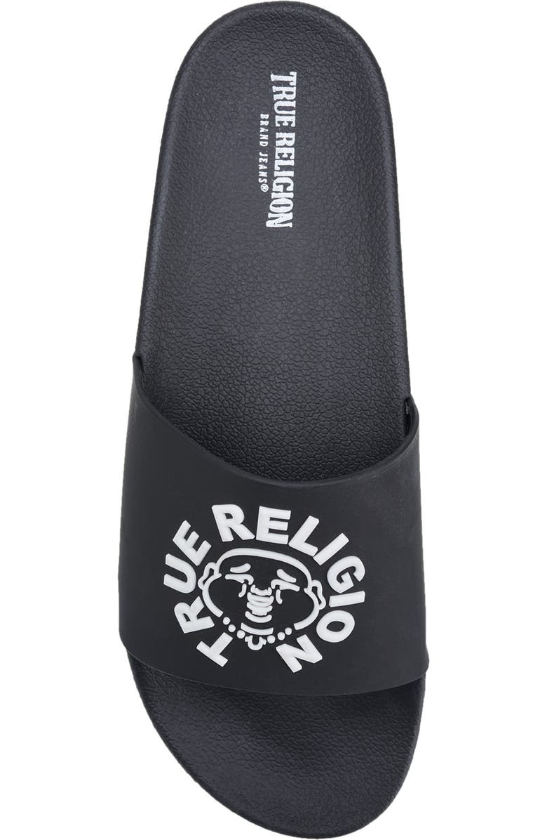 True Religion Tyler Buddha Logo pool Slide, Alternate, color, Black