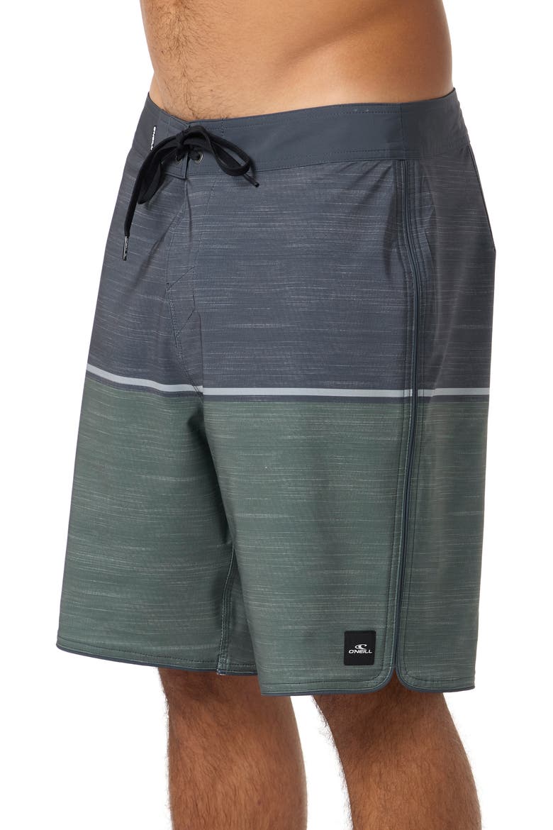 Hyperfreak Mysto Block Scallop Swim Trunks, Alternate, color, DARK OLIVE