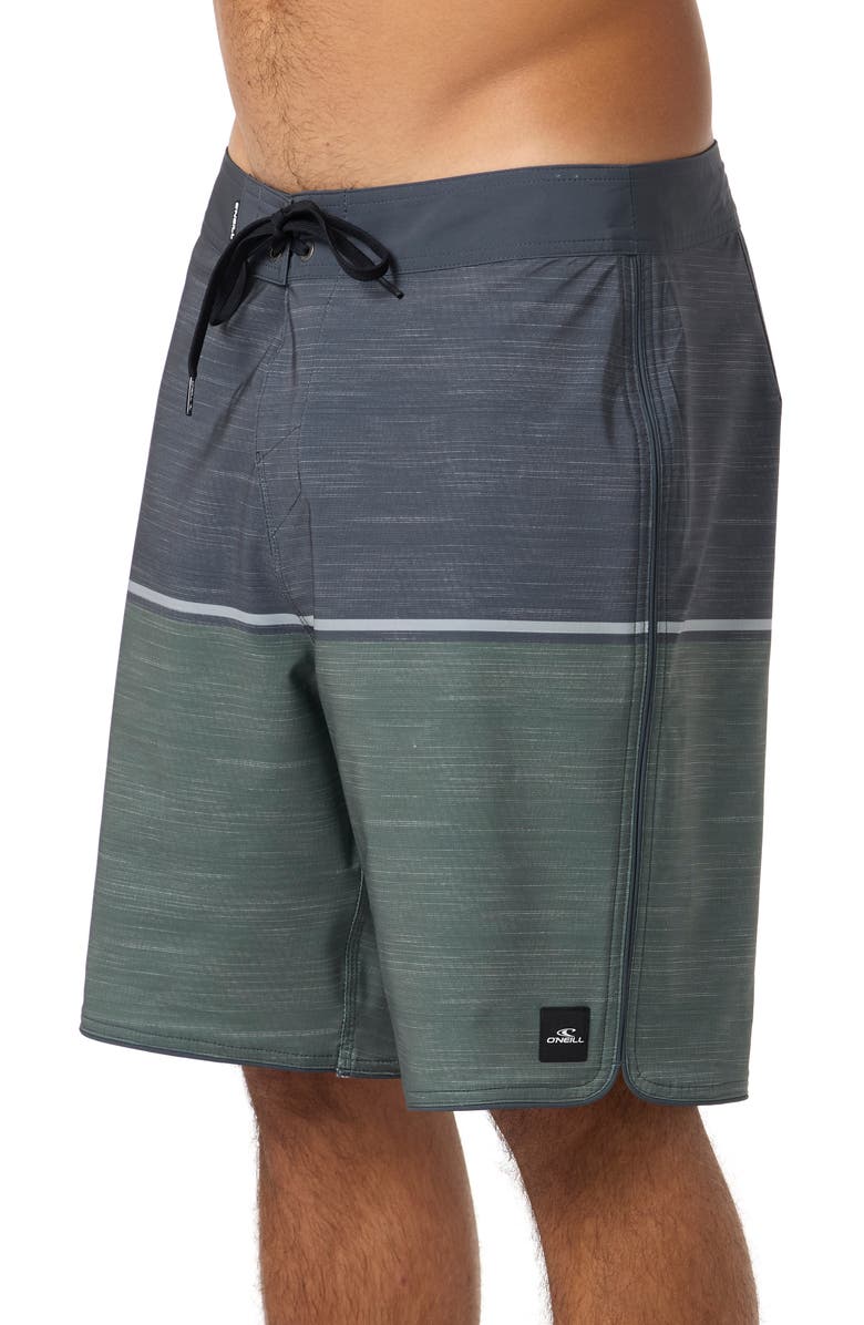 O'Neill Hyperfreak Mysto Block Scallop Swim Trunks, Alternate, color, Dark Olive