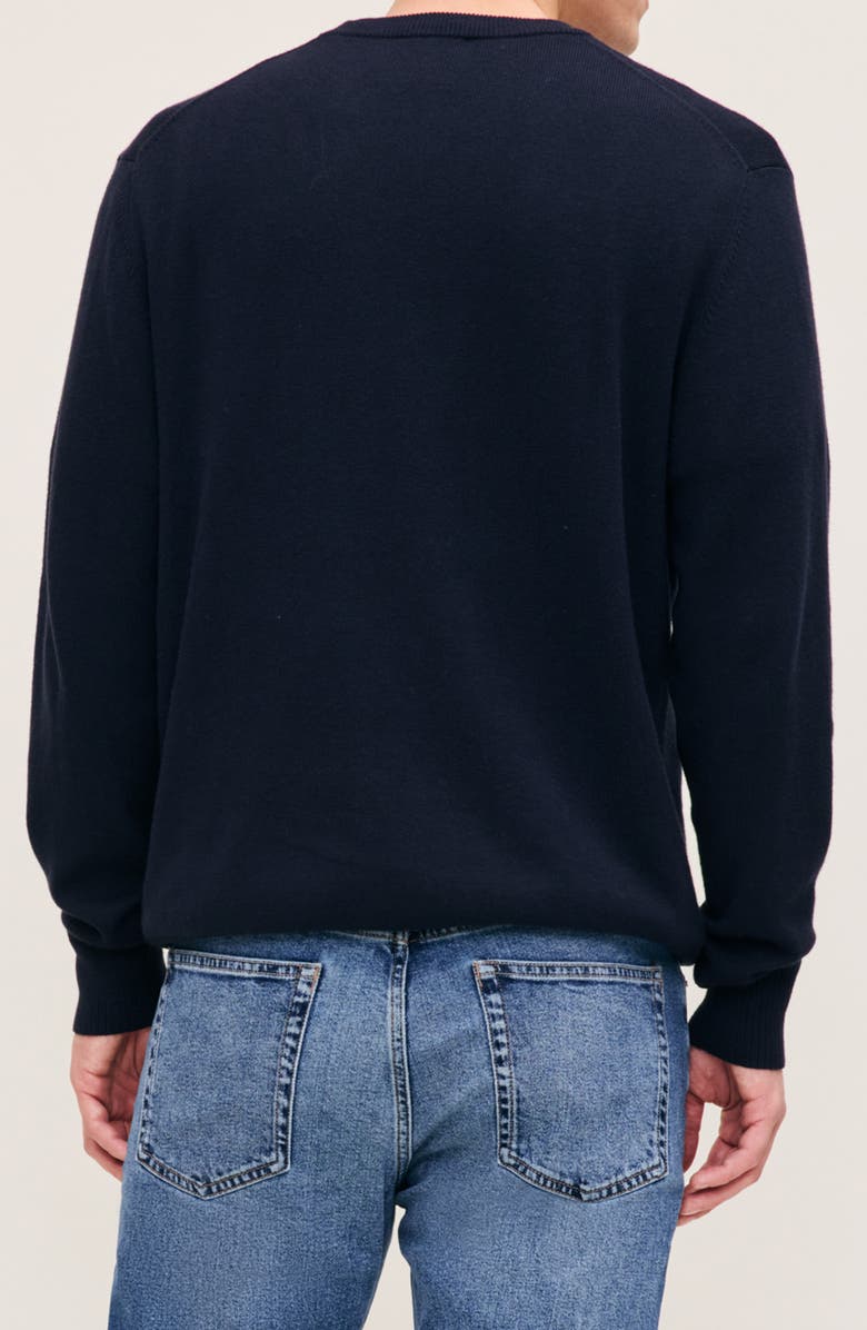DL1961 Cotton & Cashmere Crewneck Sweater, Alternate, color, Navy