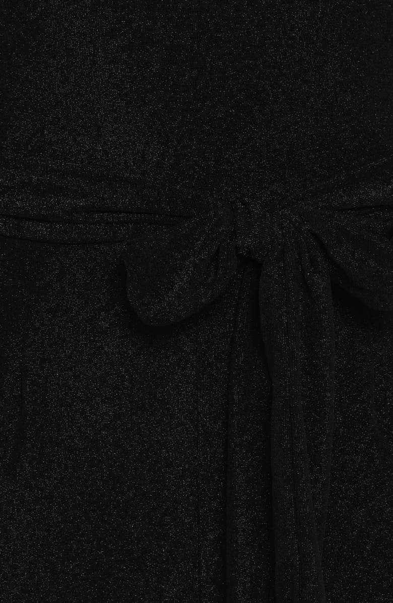 Petal & Pup Katarina Metallic One-Shoulder Jumpsuit, Alternate, color, Black