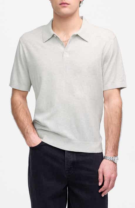 Madewell Heathered Three-Button Polo Sweater