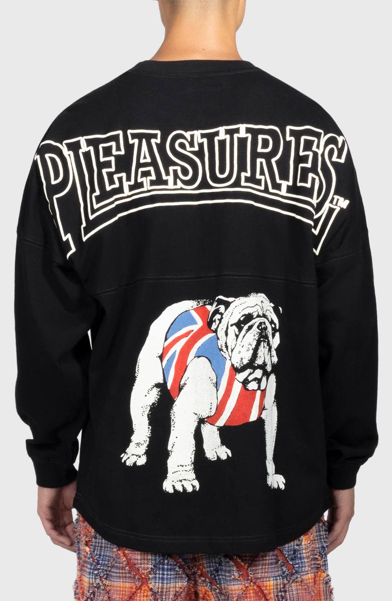 PLEASURES Bulldog Heavyweight Long Sleeve Graphic T-Shirt, Alternate, color,