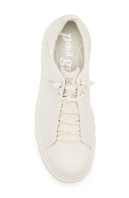 Paul Green Abbey Sneaker In Ivory Leather