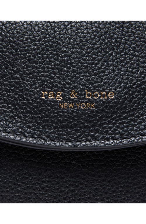 Rag & Bone Small Gramercy Flap Leather Shoulder Bag In Black