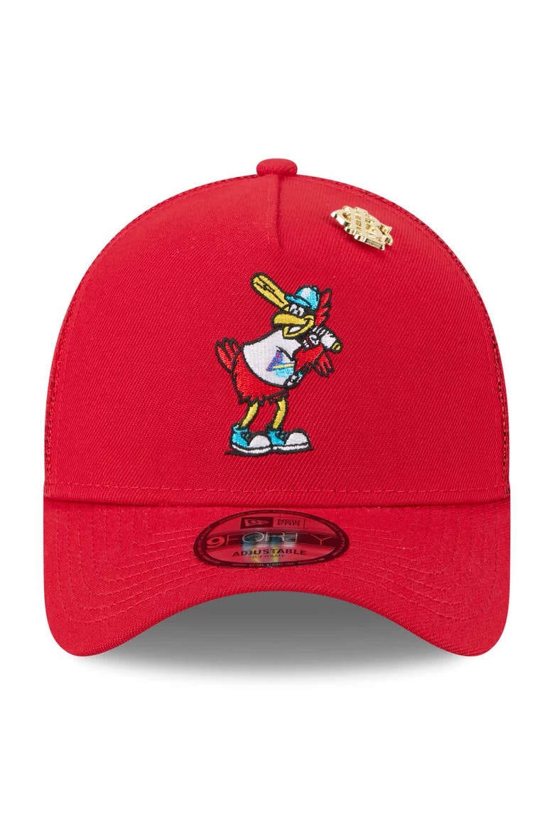 Men's New Era  Red St. Louis Cardinals 2025 Big League Chew A-Frame 9FORTY Adjustable Trucker Hat, Alternate, color, Red