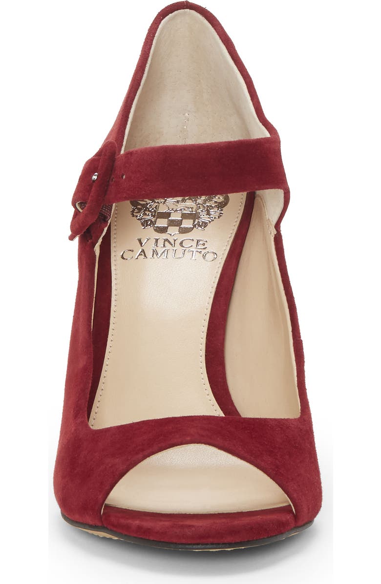 Vince Camuto Selmer Peep-Toe Pump, Alternate, color, Beaujolais Suede