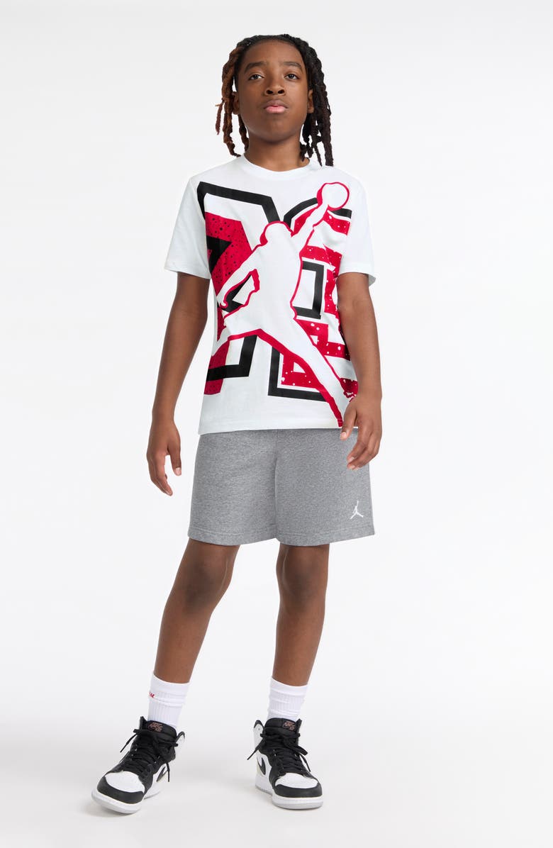 Jordan Kids' Split 23 Graphic T-Shirt, Alternate, color, White