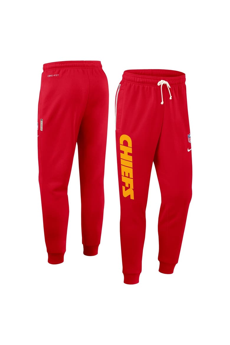 Men's Nike Red Kansas City Chiefs Sideline Standard Issue Ground Game Dri-FIT Taper Pants, Alternate, color, Red