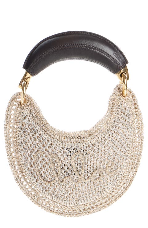 Summer Banana Raffia Hobo Bag