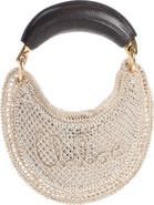 Chloé Summer Banana Raffia Hobo Bag