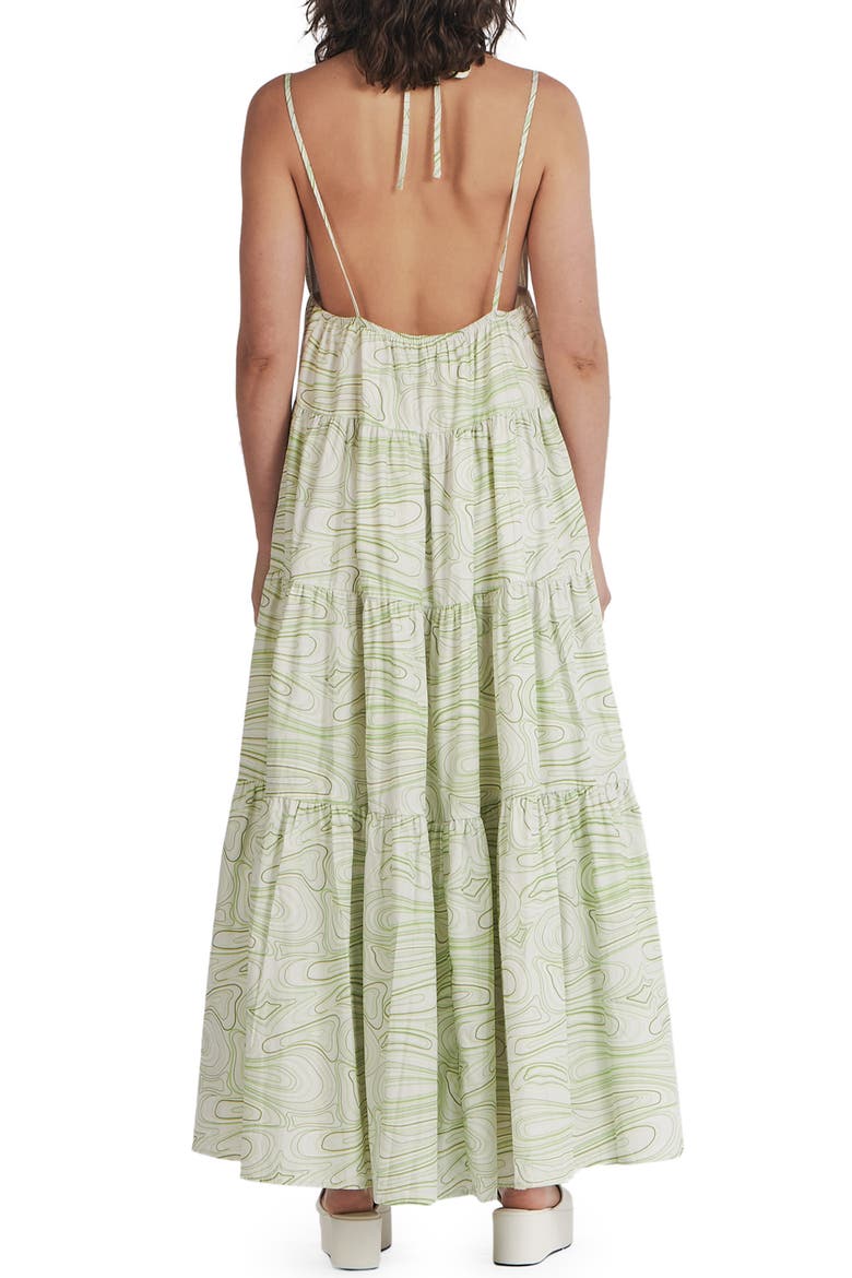 Pricilla Abstract Cotton Maxi Dress, Alternate, color, ABSTRACT WAVE