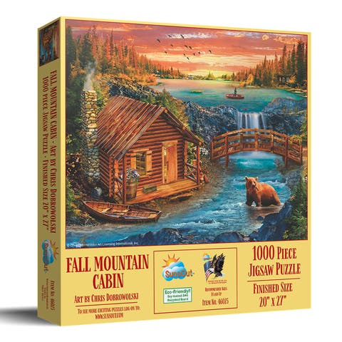 Fall Mountain Cabin 1000 piece Jigsaw Puzzle for Adults