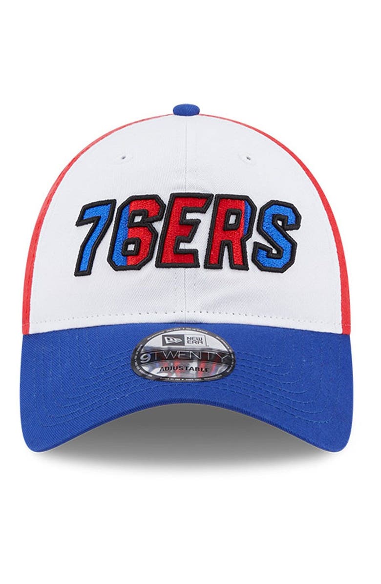 New Era Men's New Era  White/Royal Philadelphia 76ers Back Half 9TWENTY Adjustable Hat, Alternate, color, White