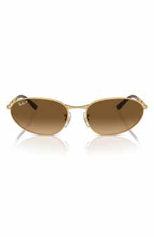 Ray-Ban 59mm Gradient Polarized Irregular Sunglasses