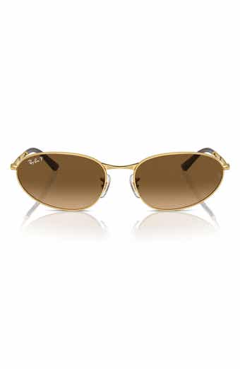 Ray-Ban 59mm Gradient Polarized Irregular Sunglasses