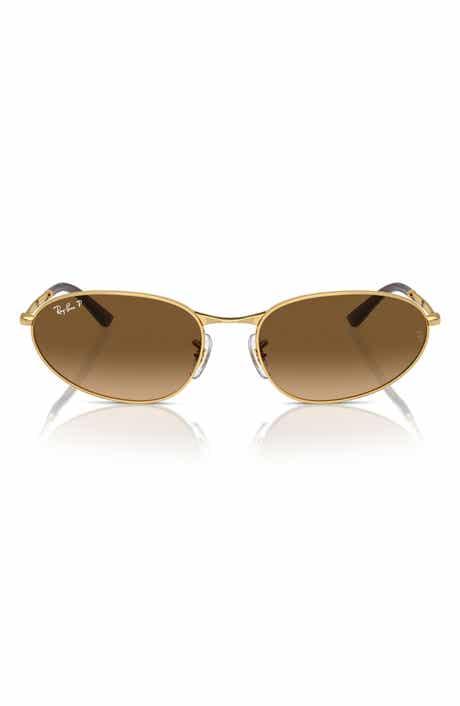 Ray-Ban 59mm Gradient Polarized Irregular Sunglasses