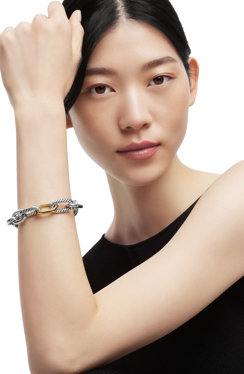 David Yurman DY Madison Large Bracelet with 18K Gold, 13.5mm, Alternate, color, Gold/ Silver