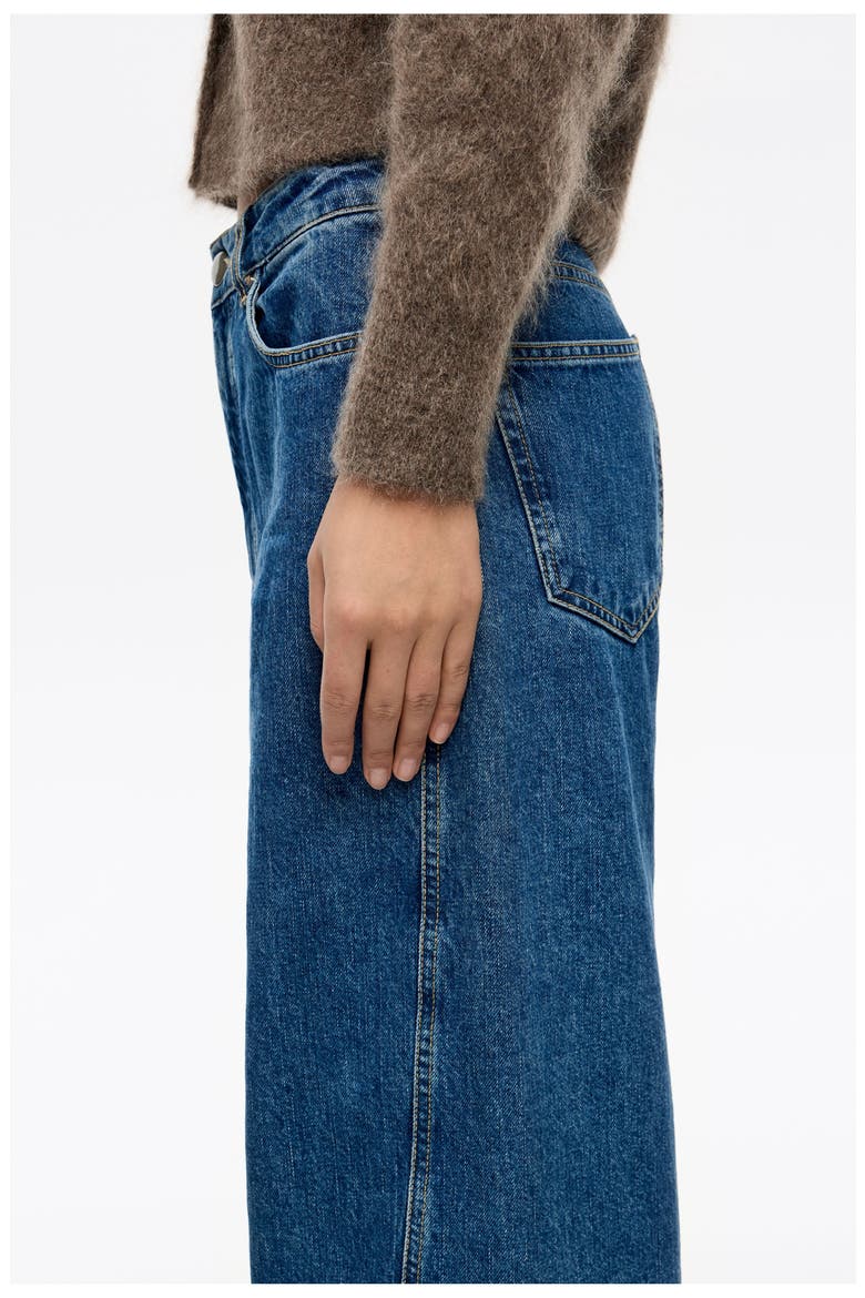 Mid-Rise Barrel Jeans, Alternate, color, MEDIUM BLUE