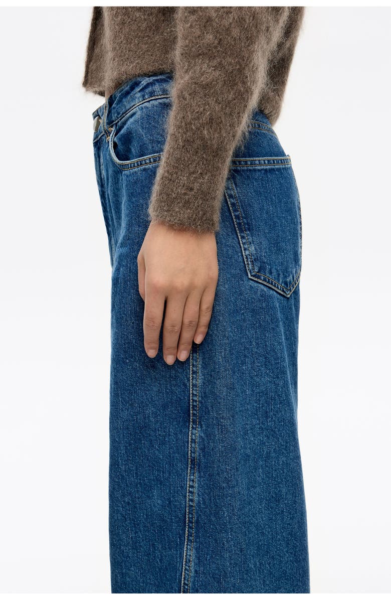 Bimba y Lola Mid-Rise Barrel Jeans, Alternate, color, Medium Blue